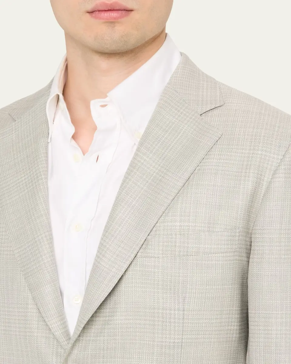 Brioni Men's Wool Plume Plaid Single-Breasted Sport Coat | Thumbnail 5
