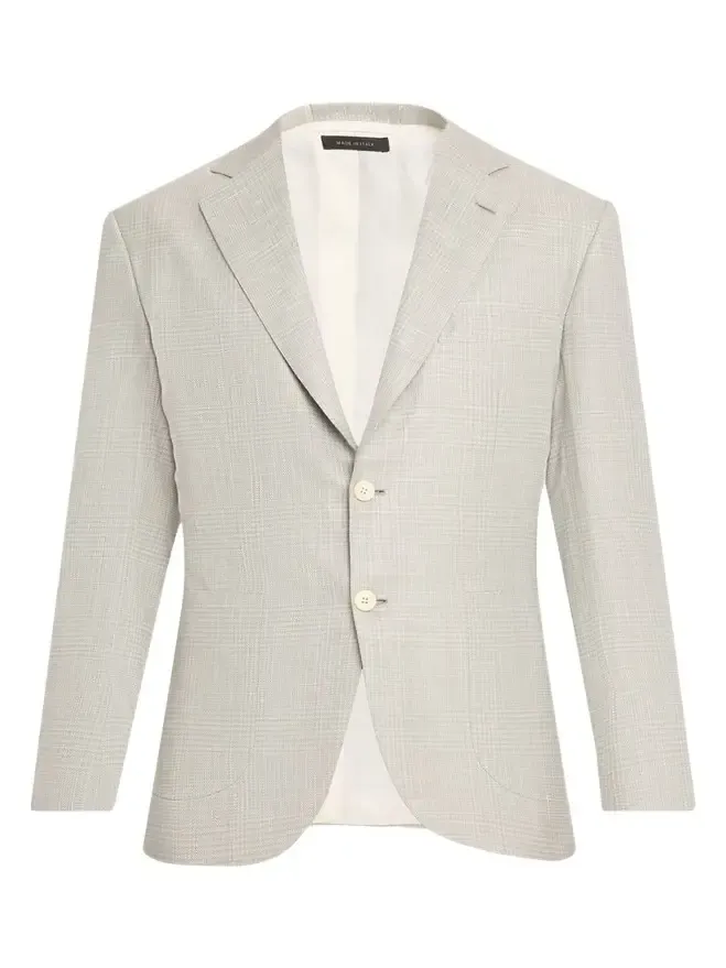 Men's Wool Plume Plaid Single-Breasted Sport Coat Men's Wool Plume Plaid Single-Breasted Sport Coat