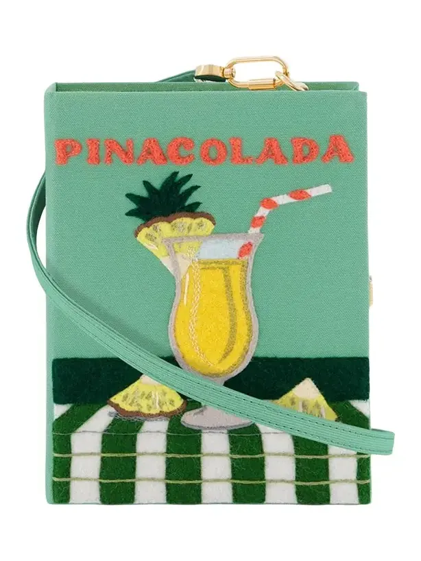 Pina Colada Book Clutch Bag with Strap
