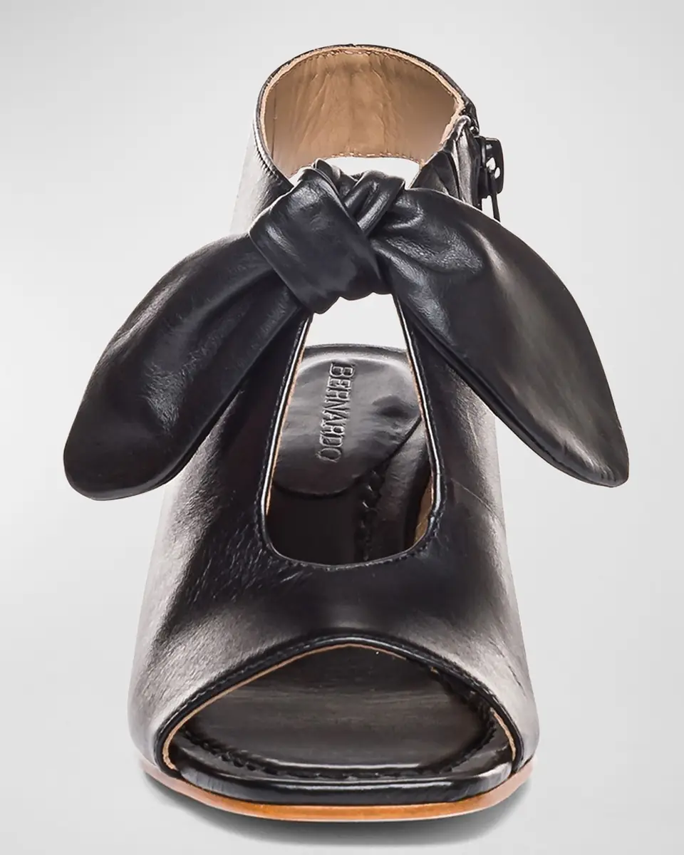Bernardo Lizzie Leather Knot Zip Sandals | Thumbnail 3 Bernardo Lizzie Leather Knot Zip Sandals | Thumbnail 3
