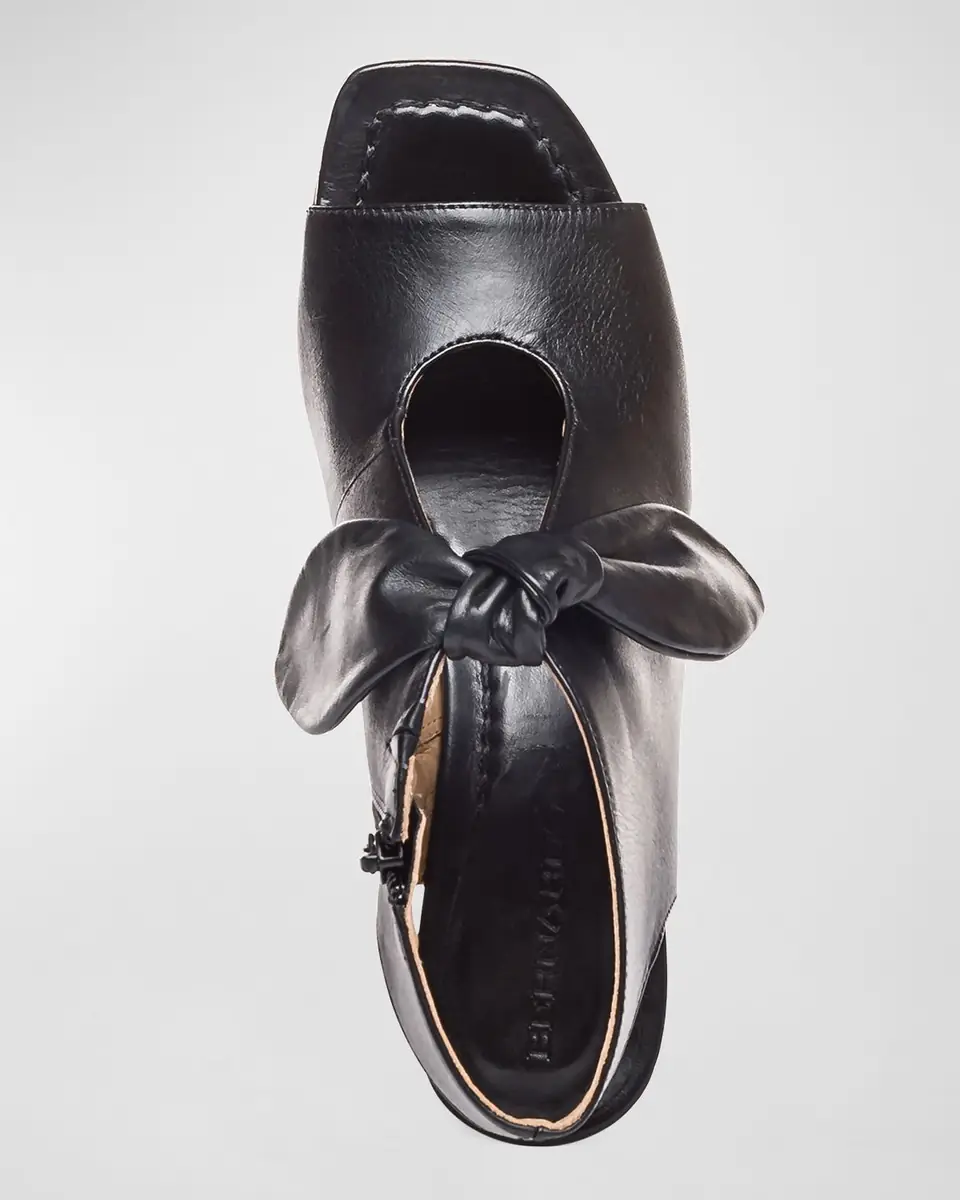 Bernardo Lizzie Leather Knot Zip Sandals | Thumbnail 4 Bernardo Lizzie Leather Knot Zip Sandals | Thumbnail 4