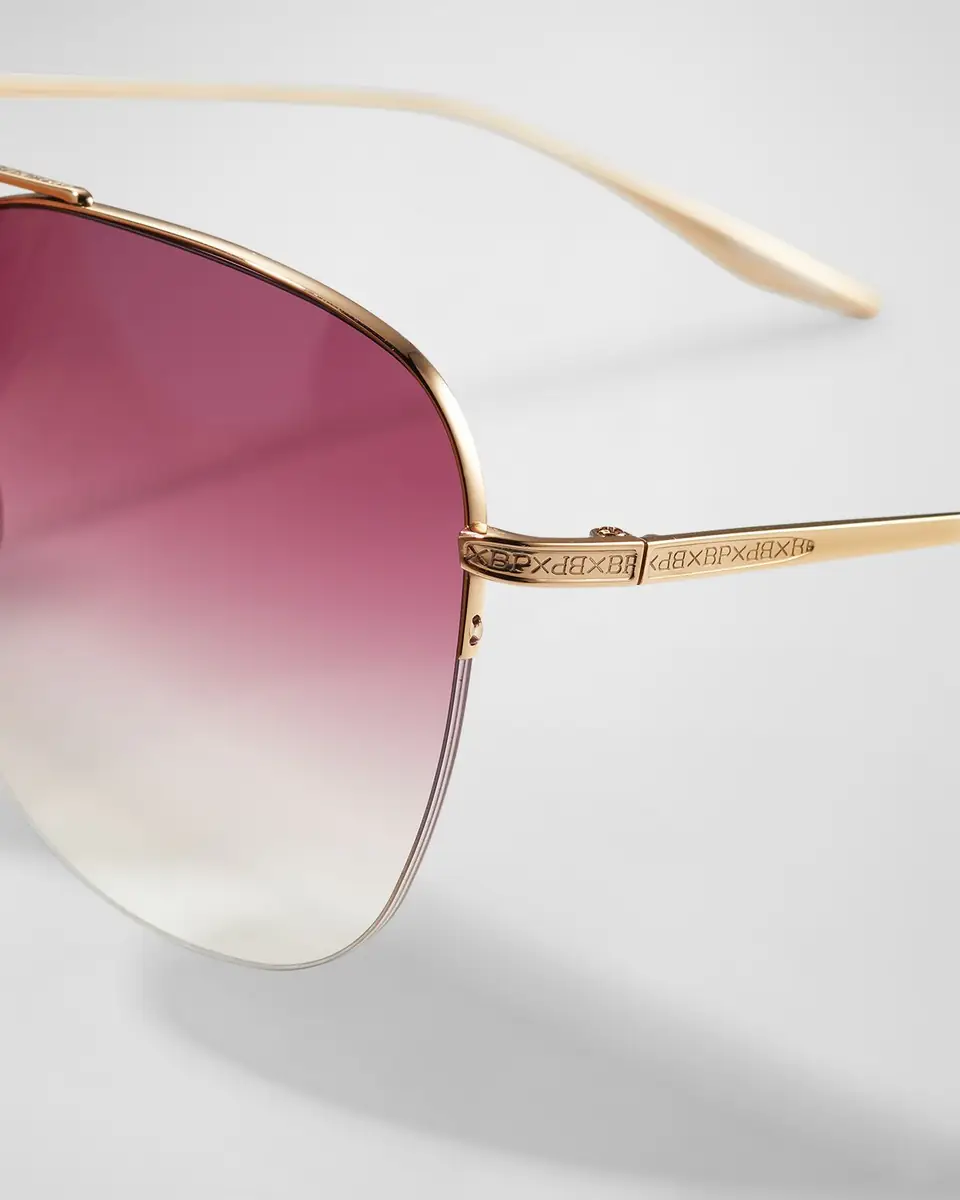 BARTON PERREIRA Chevalier Semi-Rimless Metal Aviator Sunglasses | Thumbnail 4 BARTON PERREIRA Chevalier Semi-Rimless Metal Aviator Sunglasses | Thumbnail 4
