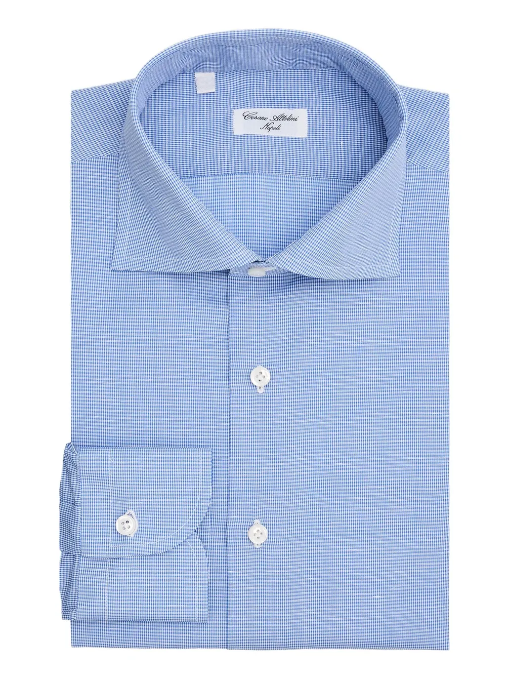 Men's Micro-Check Cotton-Linen Shirt Men's Micro-Check Cotton-Linen Shirt