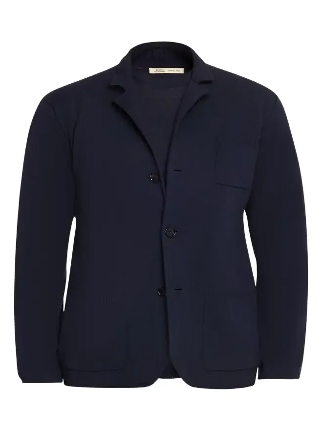 Men's Cashmere Knit Patch-Pocket Blazer Men's Cashmere Knit Patch-Pocket Blazer