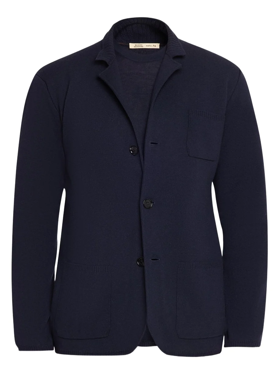 Maurizio Baldassari Men's Cashmere Knit Patch-Pocket Blazer