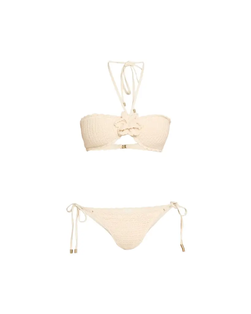 Zimmermann Awaken Crochet Flower Two-Piece Swimsuit | Image 1 Zimmermann Awaken Crochet Flower Two-Piece Swimsuit | Image 1