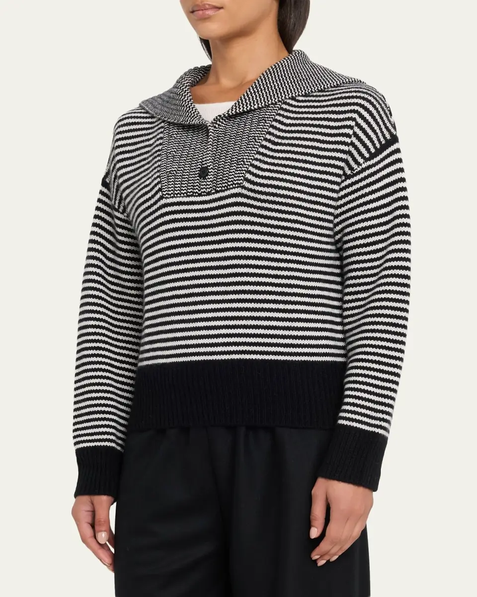 Lisa Yang Ranelle Striped Cashmere Sailor Sweater | Thumbnail 4 Lisa Yang Ranelle Striped Cashmere Sailor Sweater | Thumbnail 4