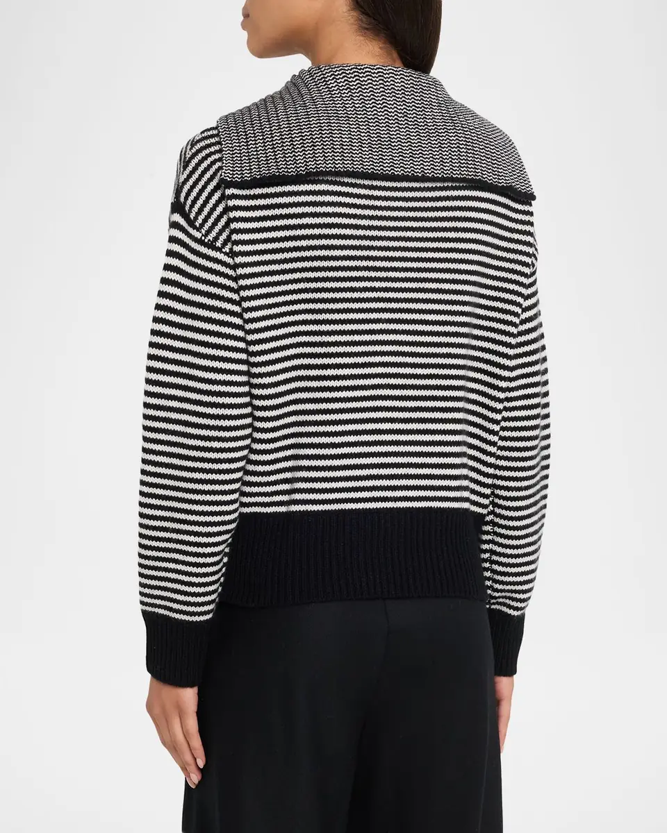 Lisa Yang Ranelle Striped Cashmere Sailor Sweater | Thumbnail 7 Lisa Yang Ranelle Striped Cashmere Sailor Sweater | Thumbnail 7