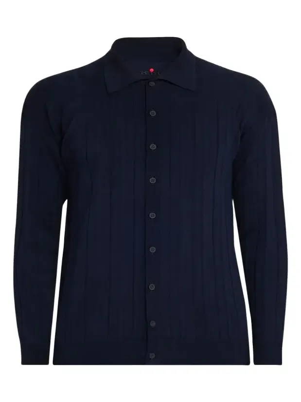 Men's Cotton & Cashmere Knit Button-Down Shirt