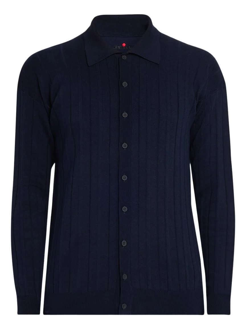 Men's Cotton & Cashmere Knit Button-Down Shirt