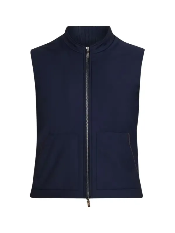 Men's Summer Full-Zip Vest with Knit Sides Men's Summer Full-Zip Vest with Knit Sides