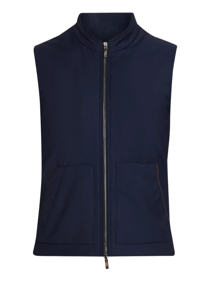Men's Summer Full-Zip Vest with Knit Sides