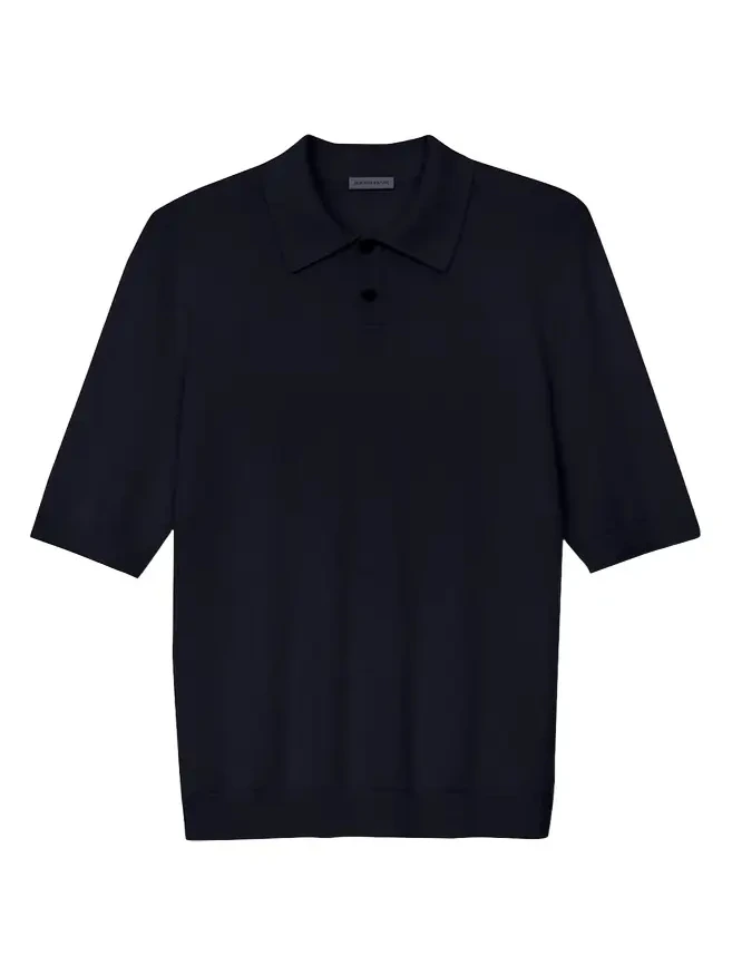 Men's Cashmere and Silk Knit Polo Shirt Men's Cashmere and Silk Knit Polo Shirt