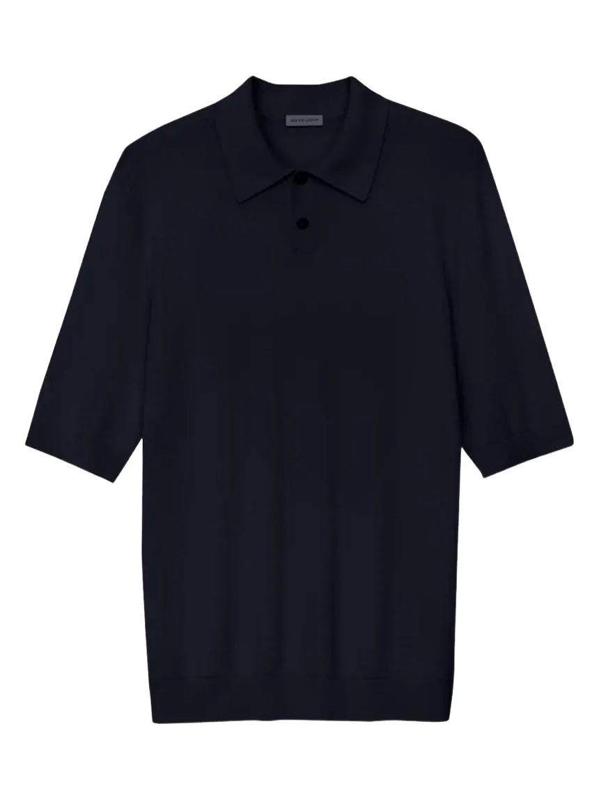 Iris Von Arnim Men's Cashmere and Silk Knit Polo Shirt