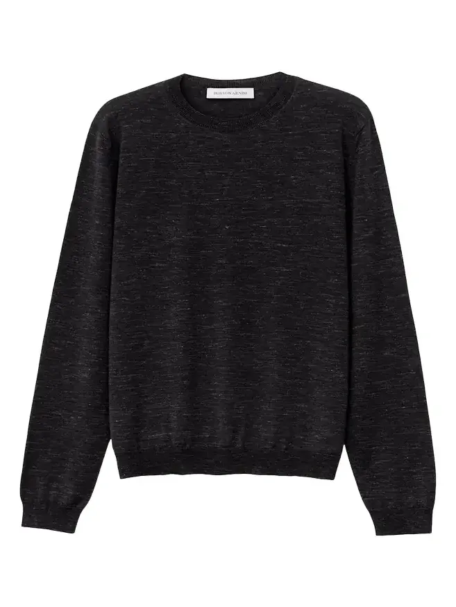 Men's Wool, Silk and Linen Crewneck Sweater