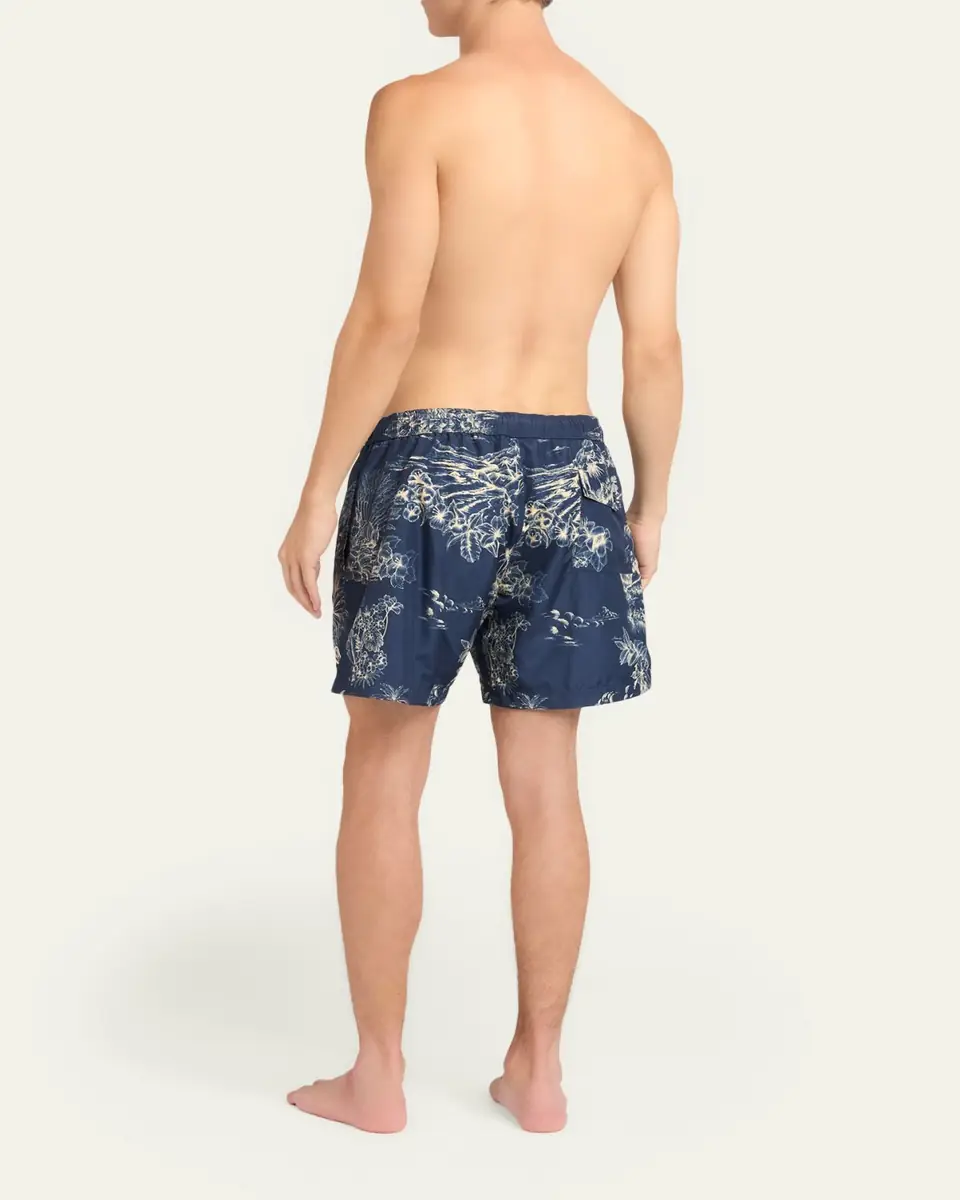 Moncler Men's Tropical Print Swim Shorts | Thumbnail 3