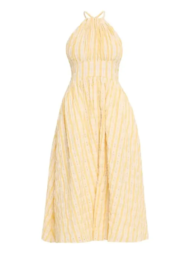 Halter in the Name of Love Checked Seersucker Dress Halter in the Name of Love Checked Seersucker Dress