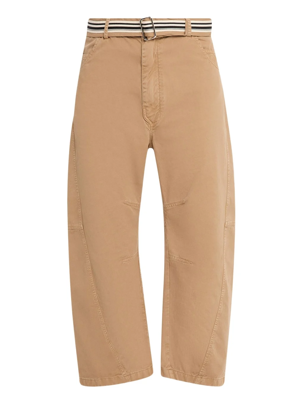 MORDECAI Men's Cotton Belted Barrel-Leg Pants