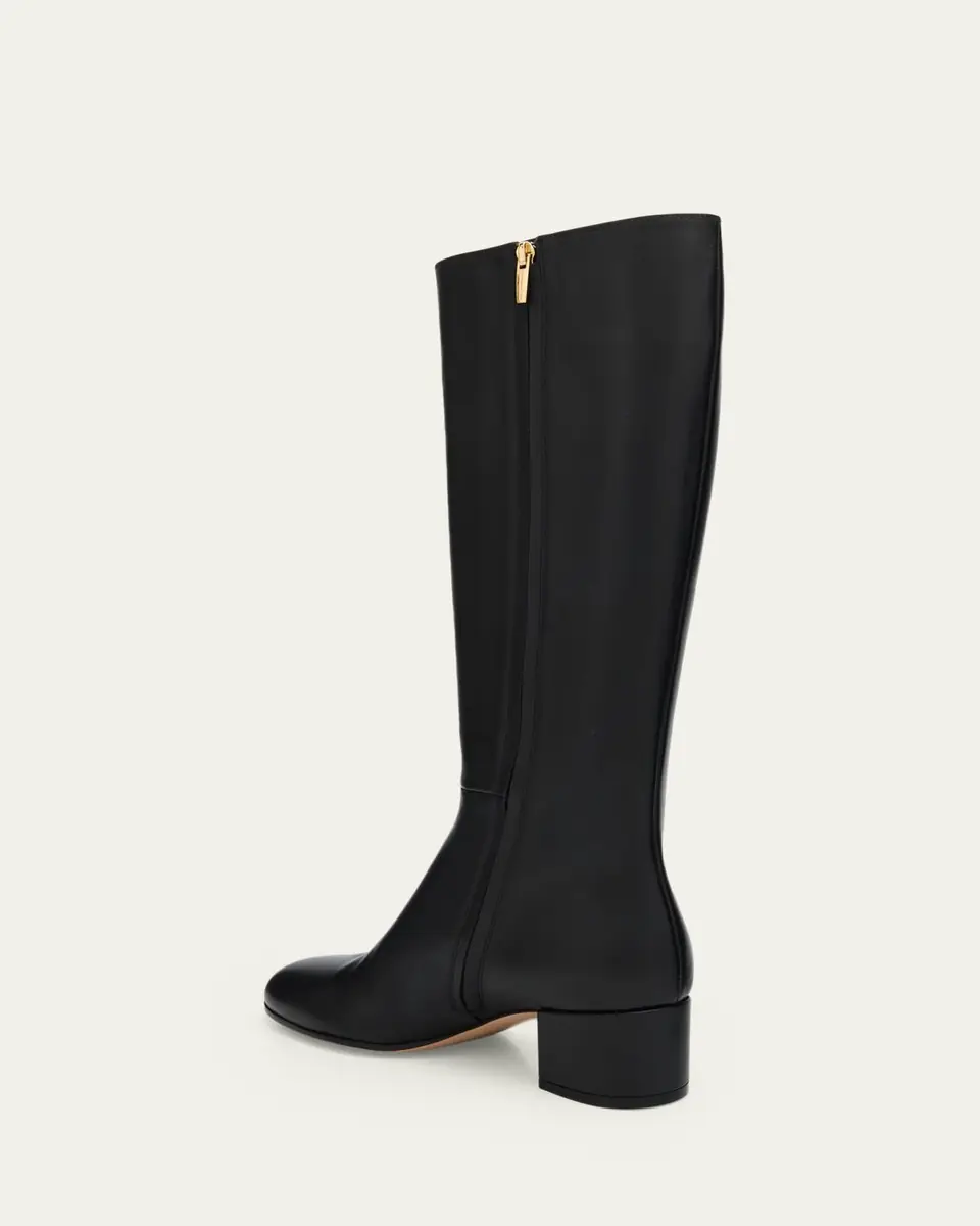 Gianvito Rossi 45mm Joelle Leather Knee-High Boots | Thumbnail 4