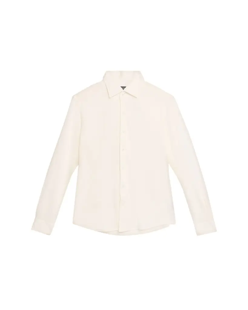 ZEGNA Men's Silk, Linen, and Cotton Melange Long-Sleeve Shirt | Image 1 ZEGNA Men's Silk, Linen, and Cotton Melange Long-Sleeve Shirt | Image 1