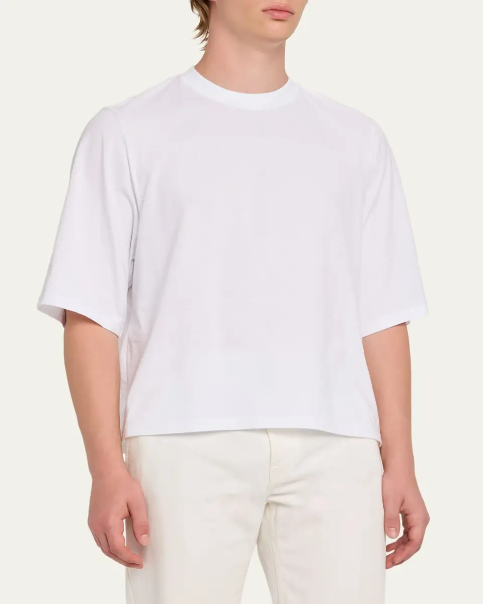 MORDECAI Men's Cotton Jersey Foulard-Print Crewneck T-Shirt | Thumbnail 4