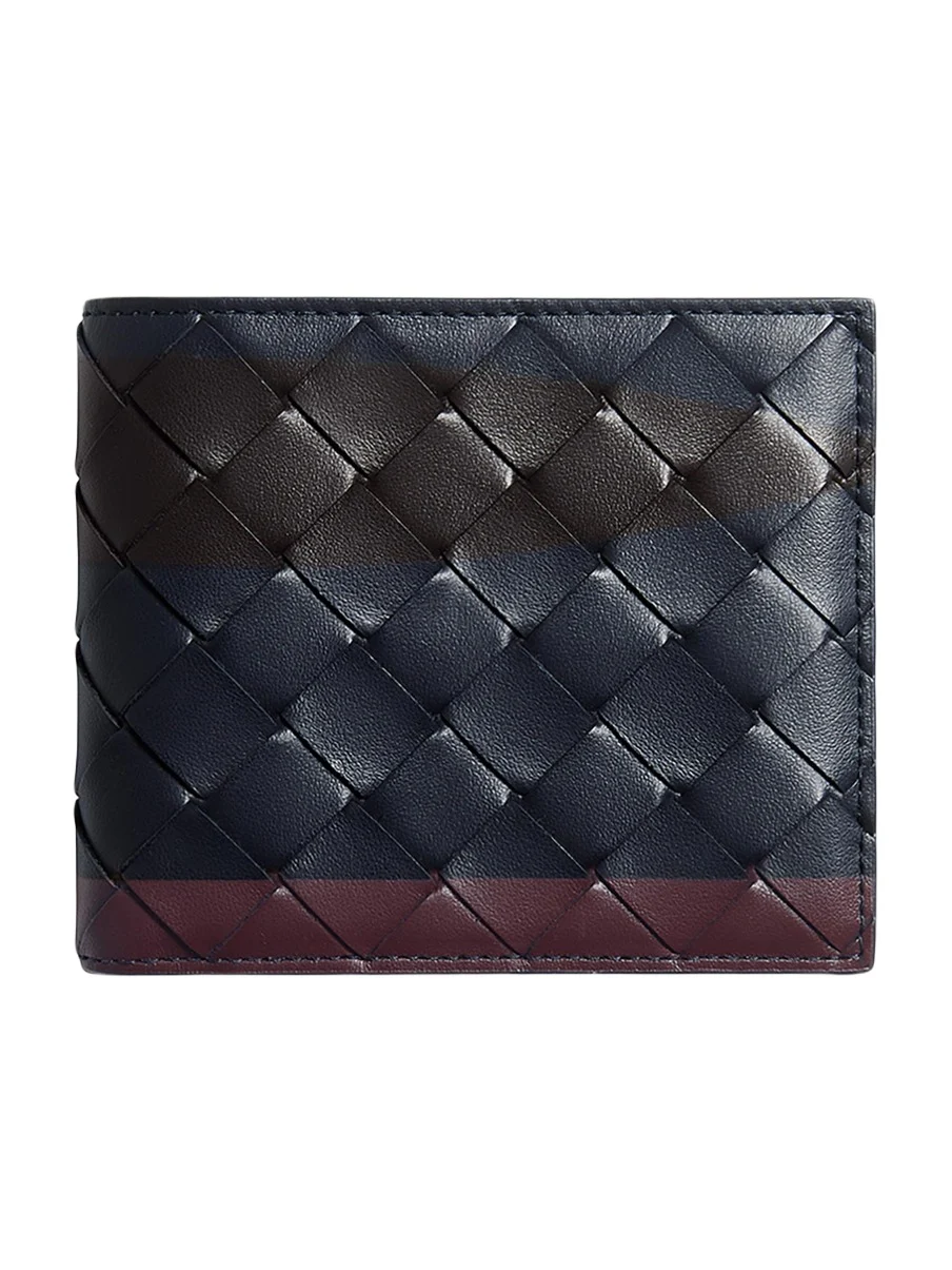 Men's Intrecciato Airbrushed Bifold Wallet Men's Intrecciato Airbrushed Bifold Wallet