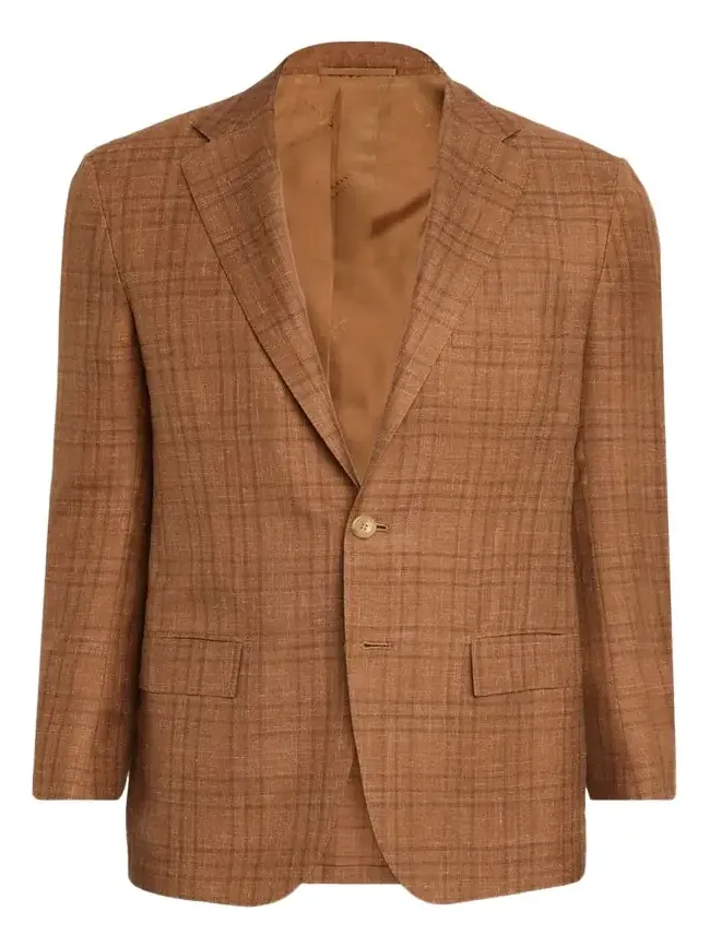 Men's Cashmere Linen Plaid Sport Coat Men's Cashmere Linen Plaid Sport Coat