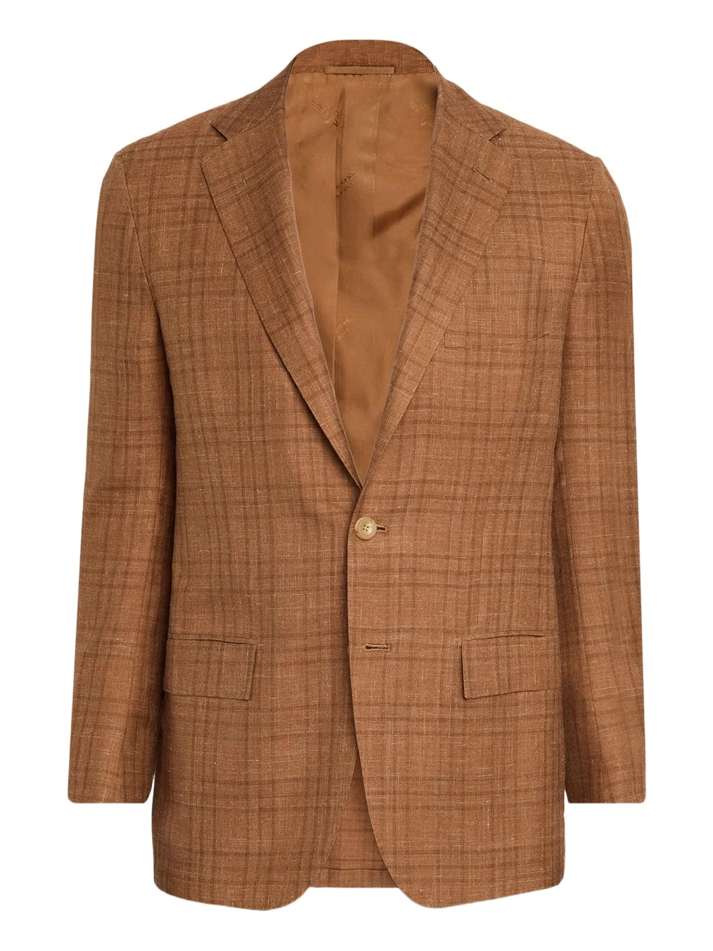 Men's Cashmere Linen Plaid Sport Coat
