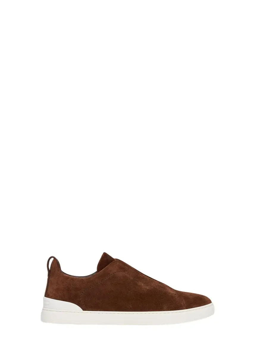 Zegna Men's Suede Triple Stitch Sneakers | Thumbnail 4