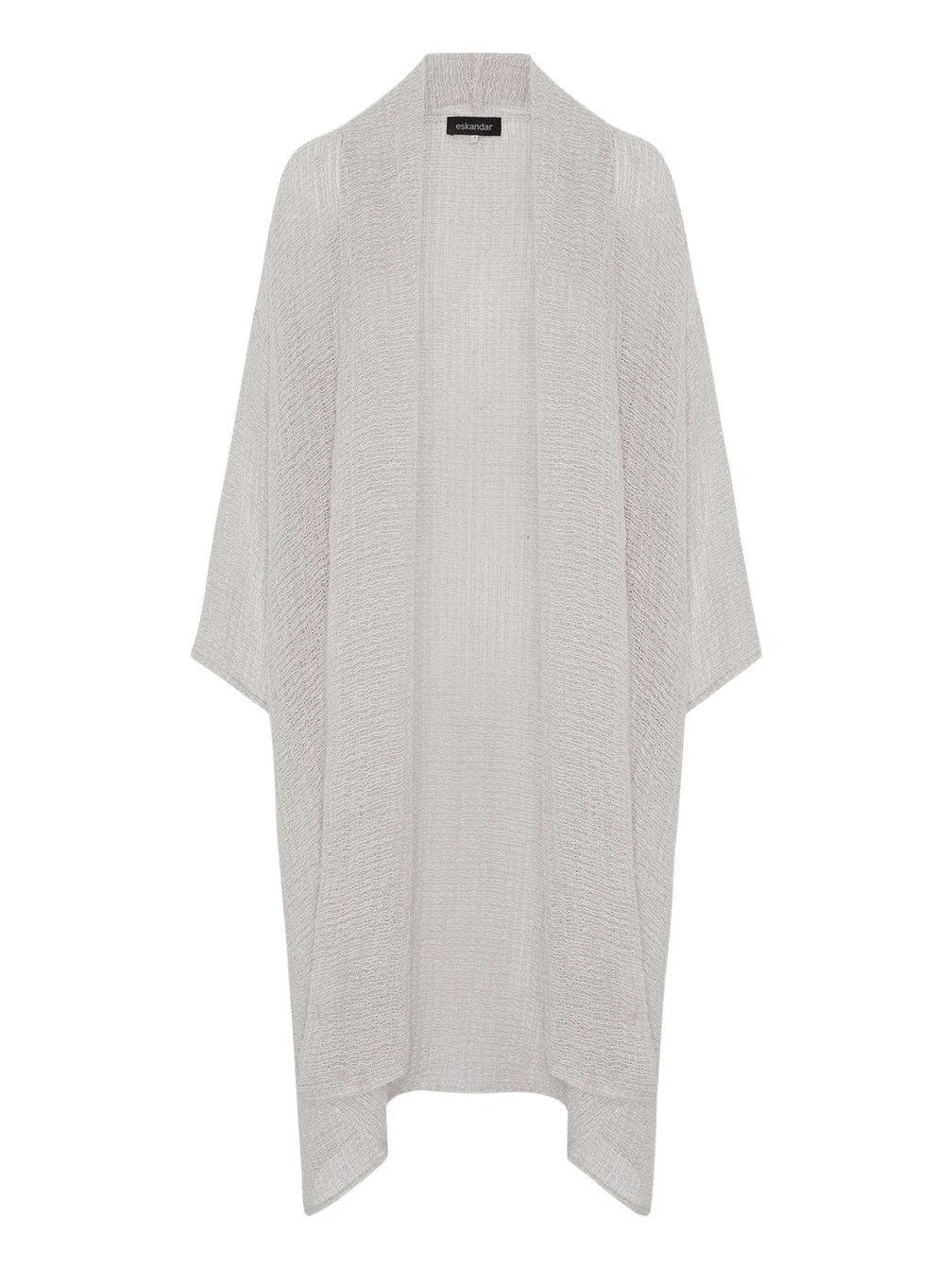 Eskandar Wide A-Line Scrunch Shawl Collar Jacket - Very Long