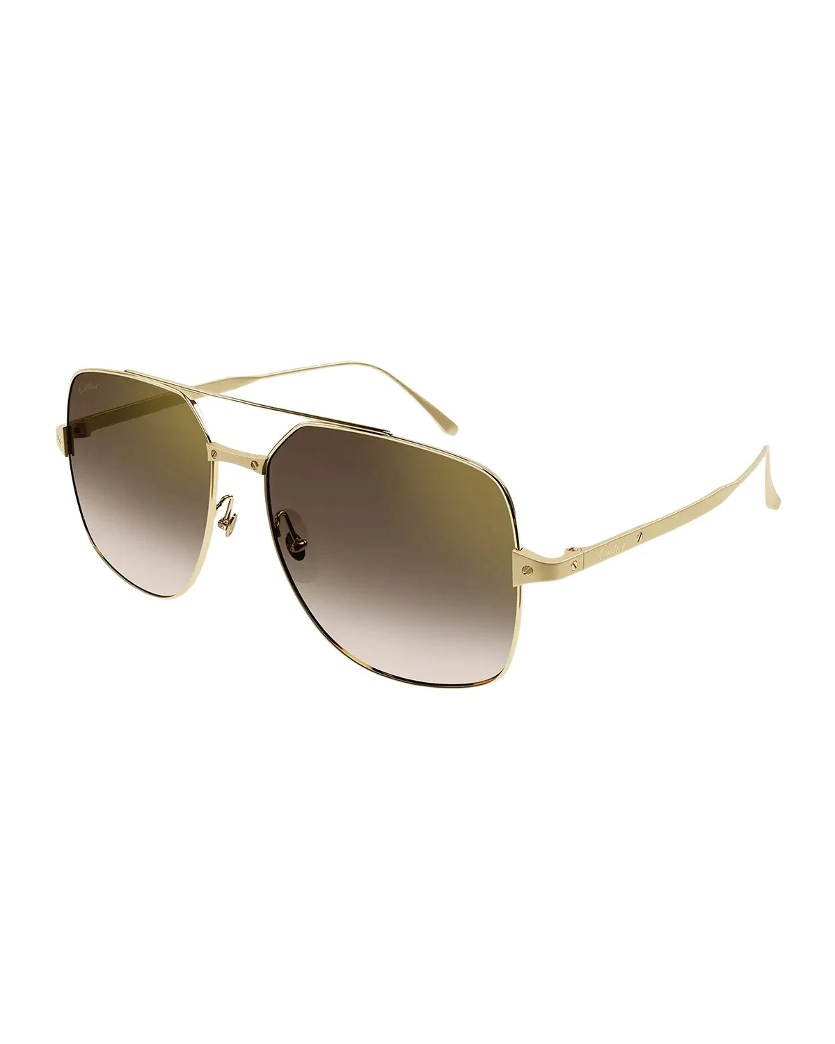 Rectangle Metal Aviator Sunglasses