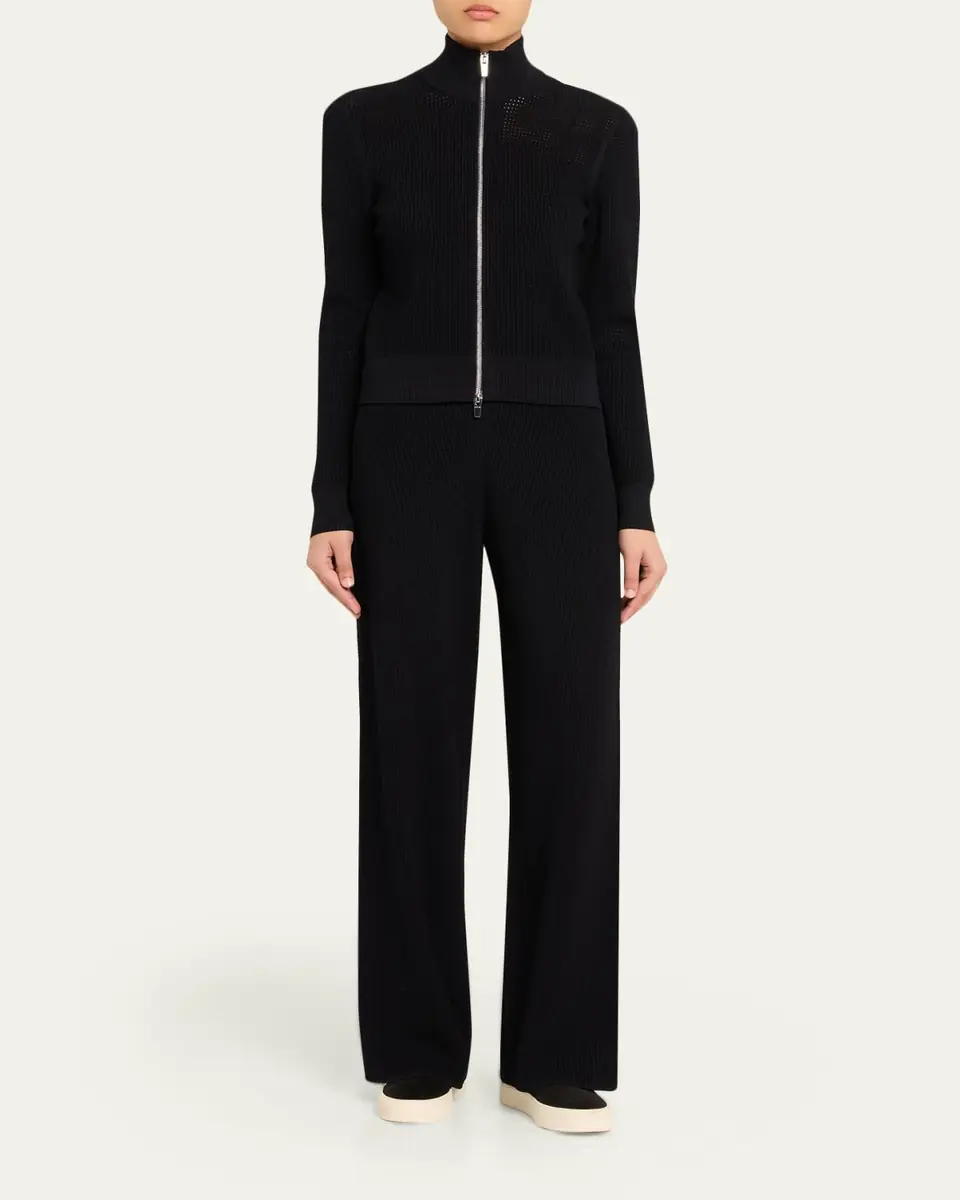 A.L.C. Jax Open-Work Zip Cardigan | Thumbnail 2