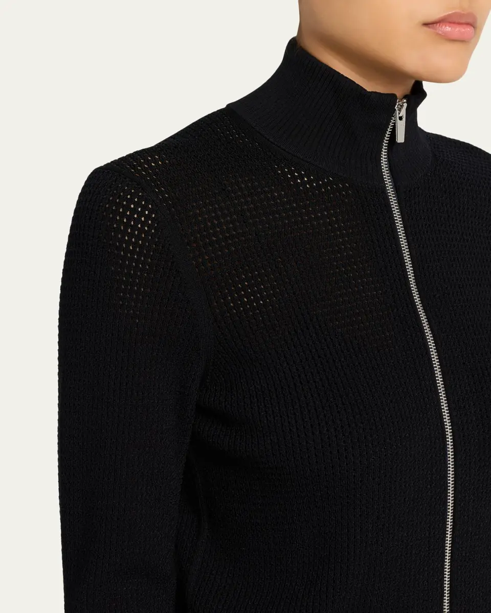 A.L.C. Jax Open-Work Zip Cardigan | Thumbnail 5