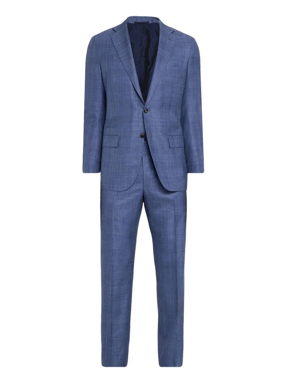Kiton Men's Virgin Wool and Silk Plaid Two-Piece Suit