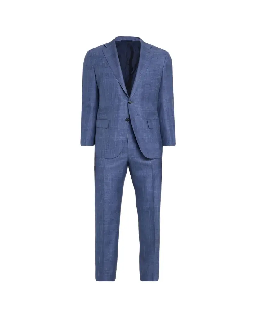 Kiton Men's Virgin Wool and Silk Plaid Two-Piece Suit | Image 1 Kiton Men's Virgin Wool and Silk Plaid Two-Piece Suit | Image 1
