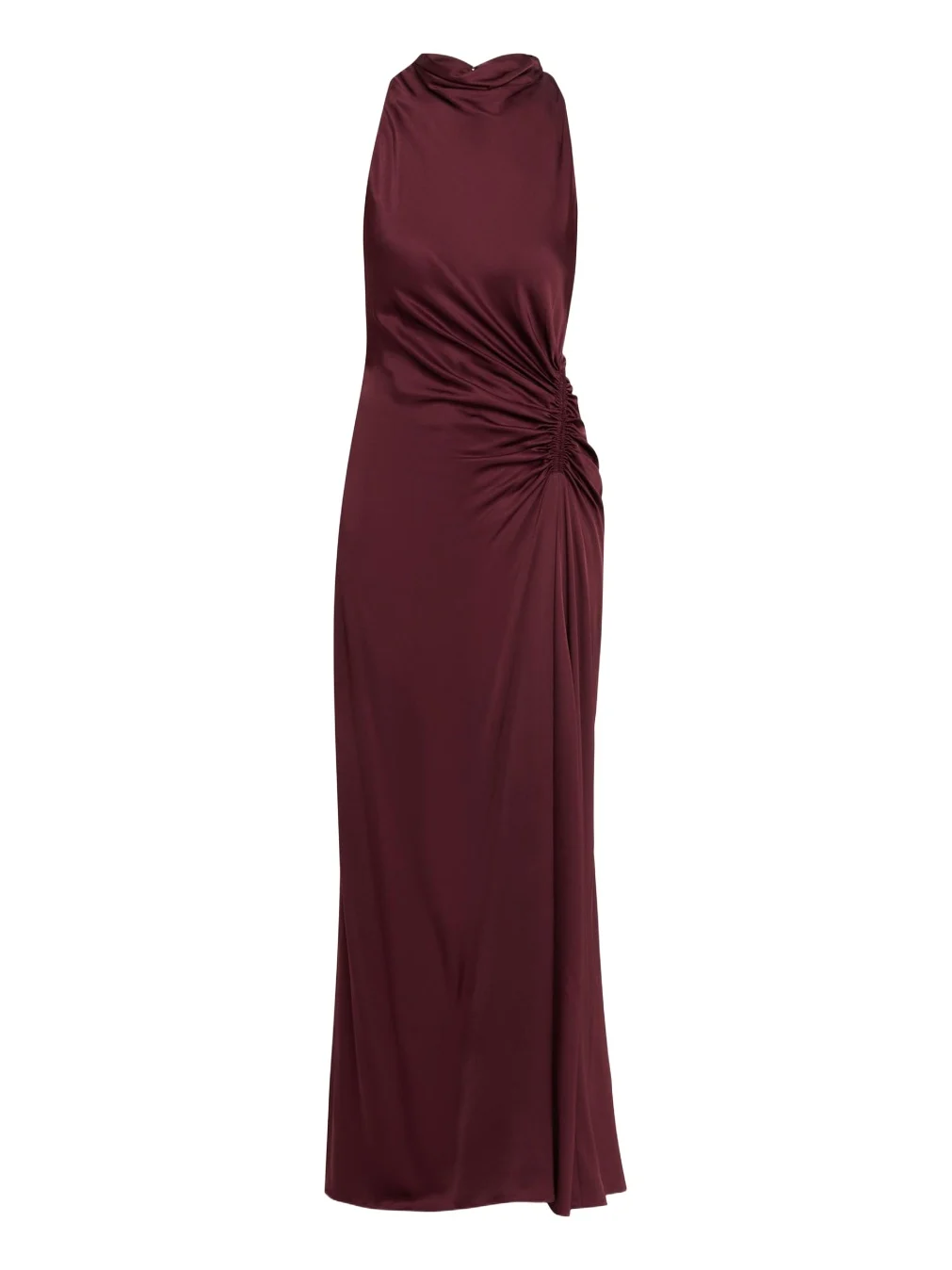 Inez Satin Mock-Neck Gown Inez Satin Mock-Neck Gown