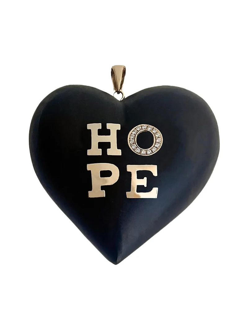 HOPE Ebony and Diamond Pendant