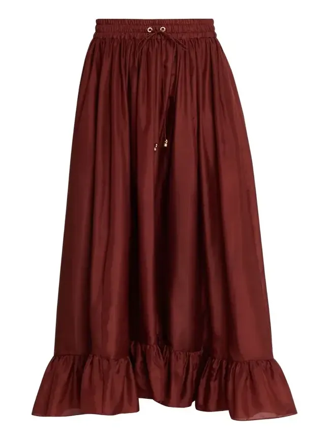 Zimmermann Aster Silk Maxi Skirt