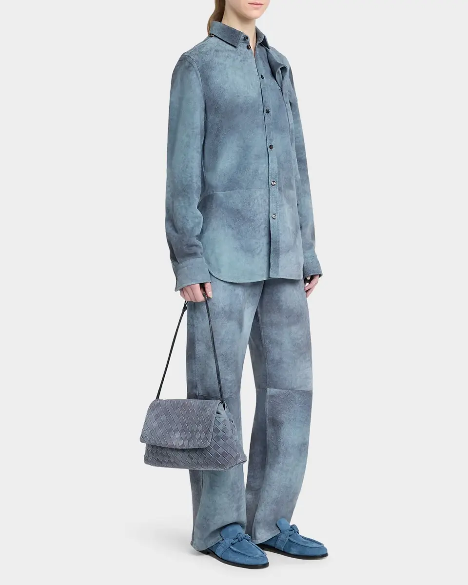 Bottega Veneta Giorno Dustbag Flap-Top Suede Shoulder Bag | Thumbnail 9 Bottega Veneta Giorno Dustbag Flap-Top Suede Shoulder Bag | Thumbnail 9