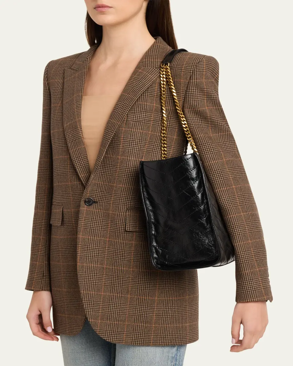 Saint Laurent Niki YSL Chevron Quilted Shopping Tote Bag | Thumbnail 2 Saint Laurent Niki YSL Chevron Quilted Shopping Tote Bag | Thumbnail 2
