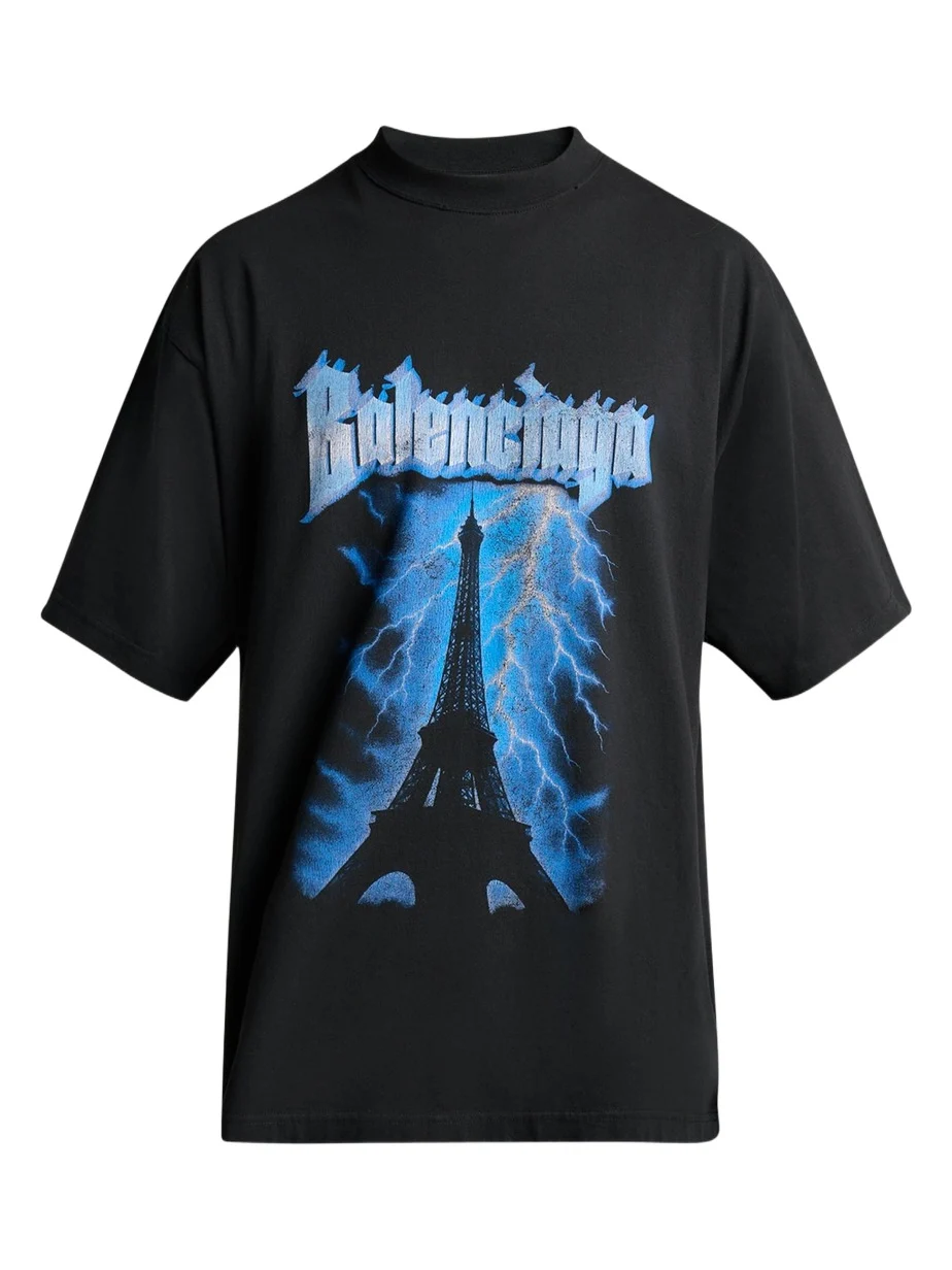 Men's Paris Thunderstorm Oversized T-Shirt Men's Paris Thunderstorm Oversized T-Shirt