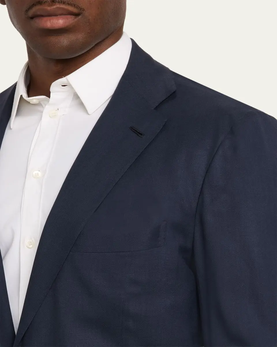 Kiton Men's Washed Cashmere Single-Breasted Jacket | Thumbnail 5 Kiton Men's Washed Cashmere Single-Breasted Jacket | Thumbnail 5