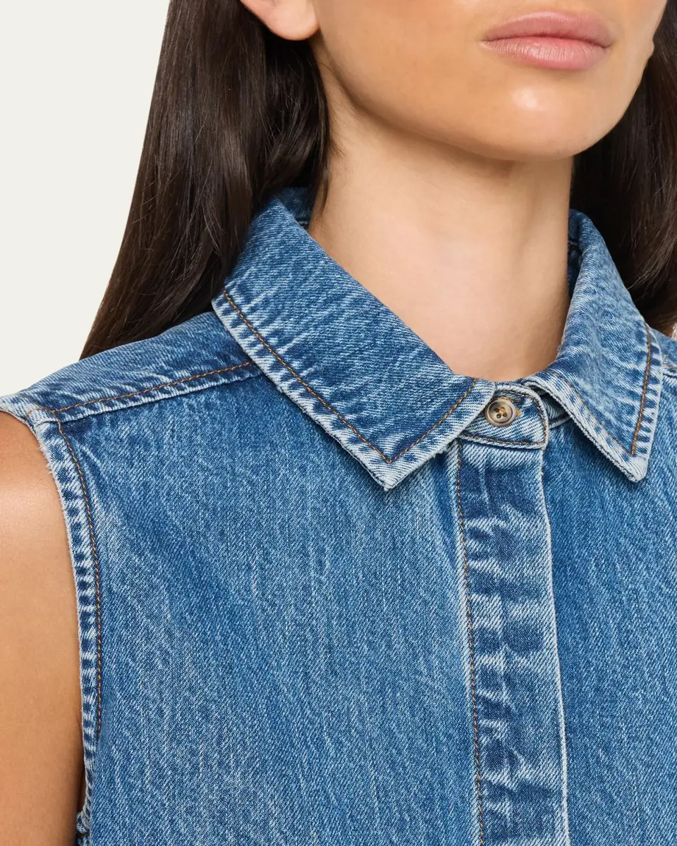 STILL HERE Emma Sleeveless Denim Top | Thumbnail 5 STILL HERE Emma Sleeveless Denim Top | Thumbnail 5