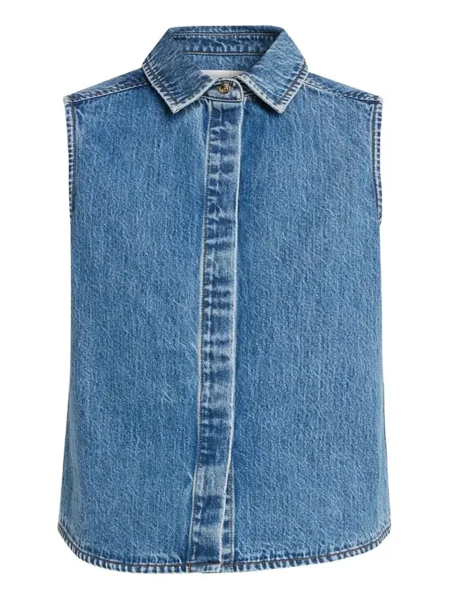 STILL HERE Emma Sleeveless Denim Top