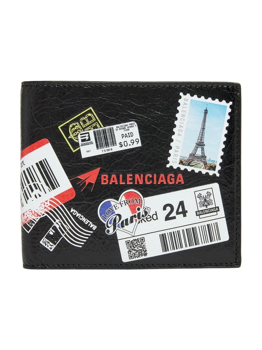 Men's Mail Artwork Cash Square Bifold Wallet Men's Mail Artwork Cash Square Bifold Wallet