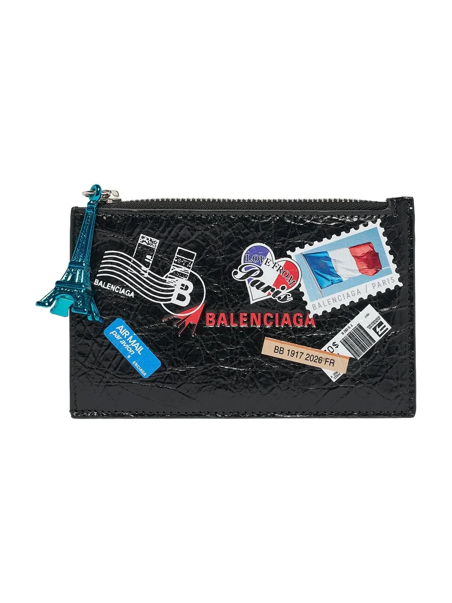Men's Mail Artwork Cash Long Coin Card Holder