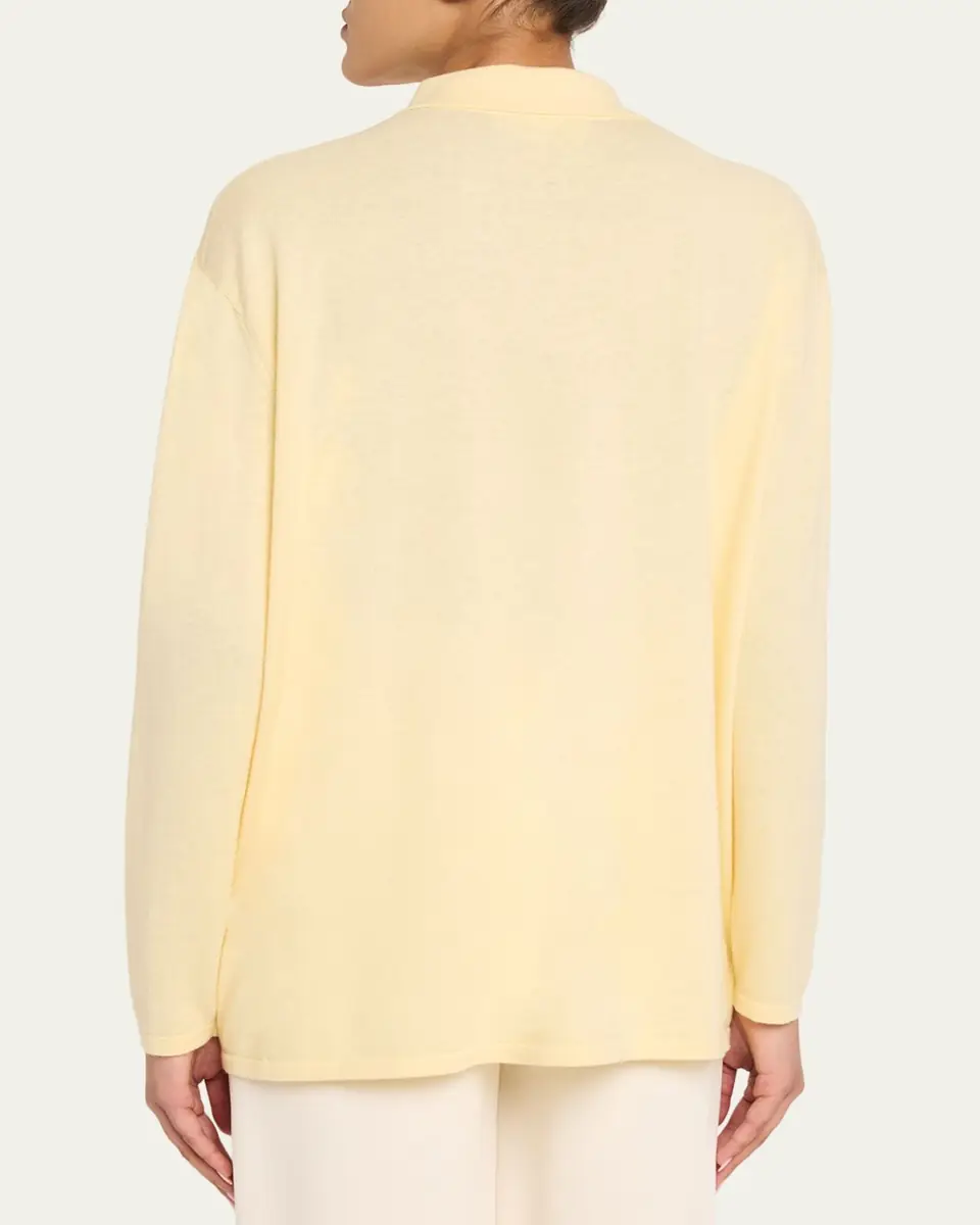 Lisa Yang Caisa Cotton-Cashmere Knit Polo Sweater | Thumbnail 3