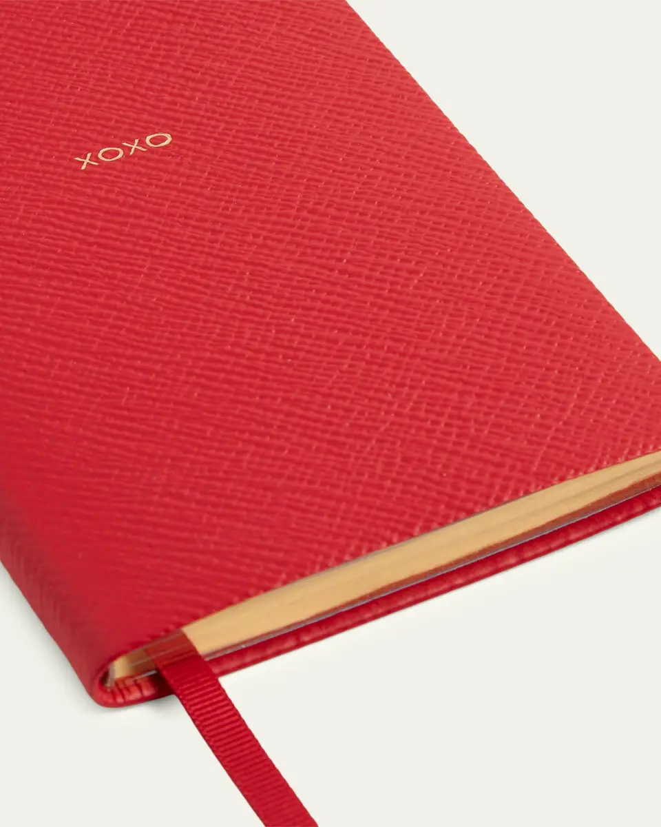 Smythson "XOXO" Panama Leather Pocket Notebook | Thumbnail 3