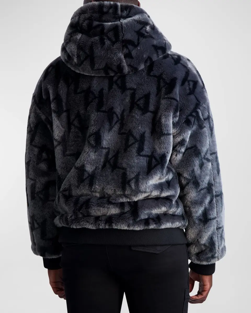 Karl Lagerfeld Paris Men's Reversible Bomber Jacket w/ Faux Fur | Thumbnail 3 Karl Lagerfeld Paris Men's Reversible Bomber Jacket w/ Faux Fur | Thumbnail 3