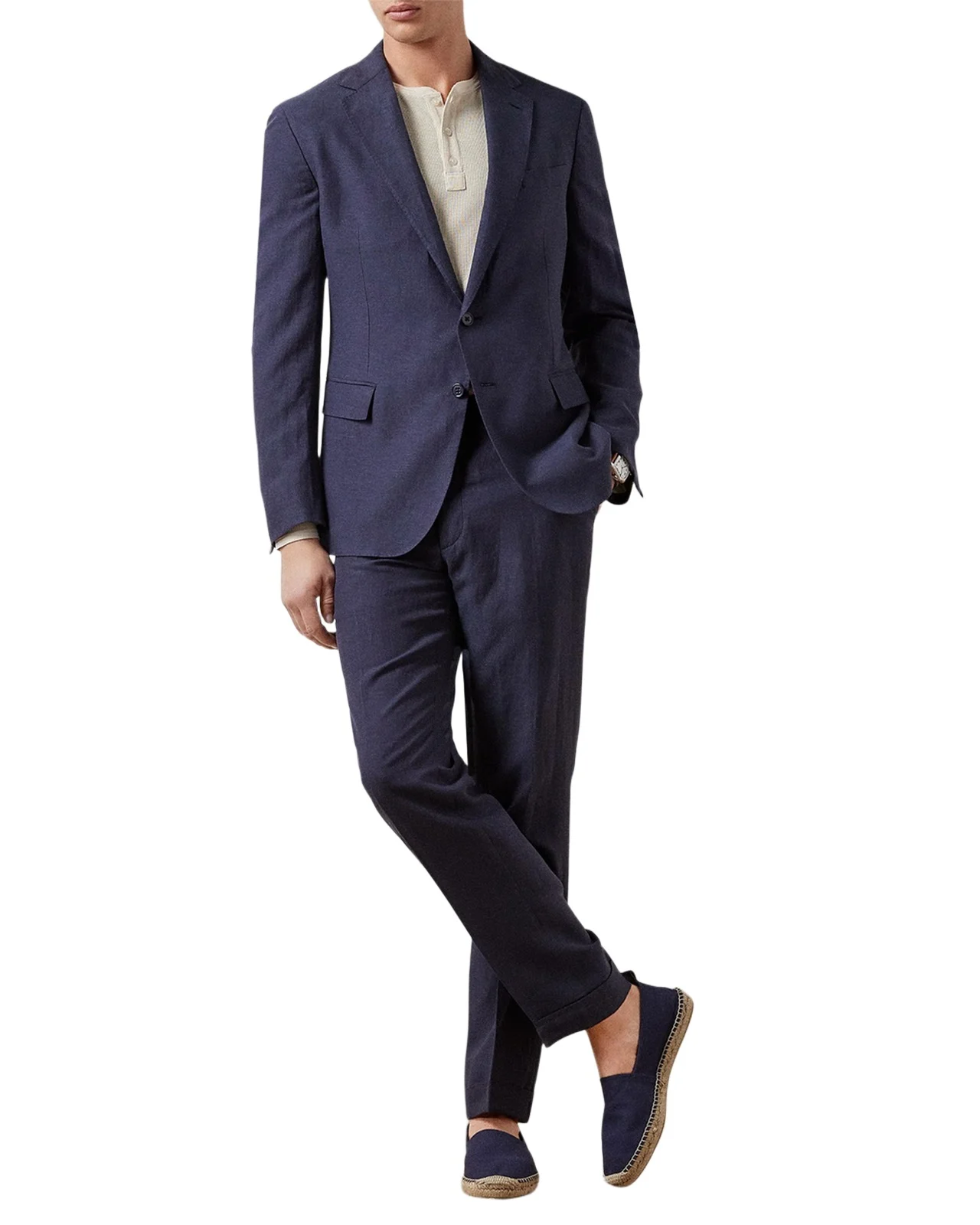 Ralph Lauren Purple Label Men's Hadley Hand-Tailored Silk-Linen Jacket
